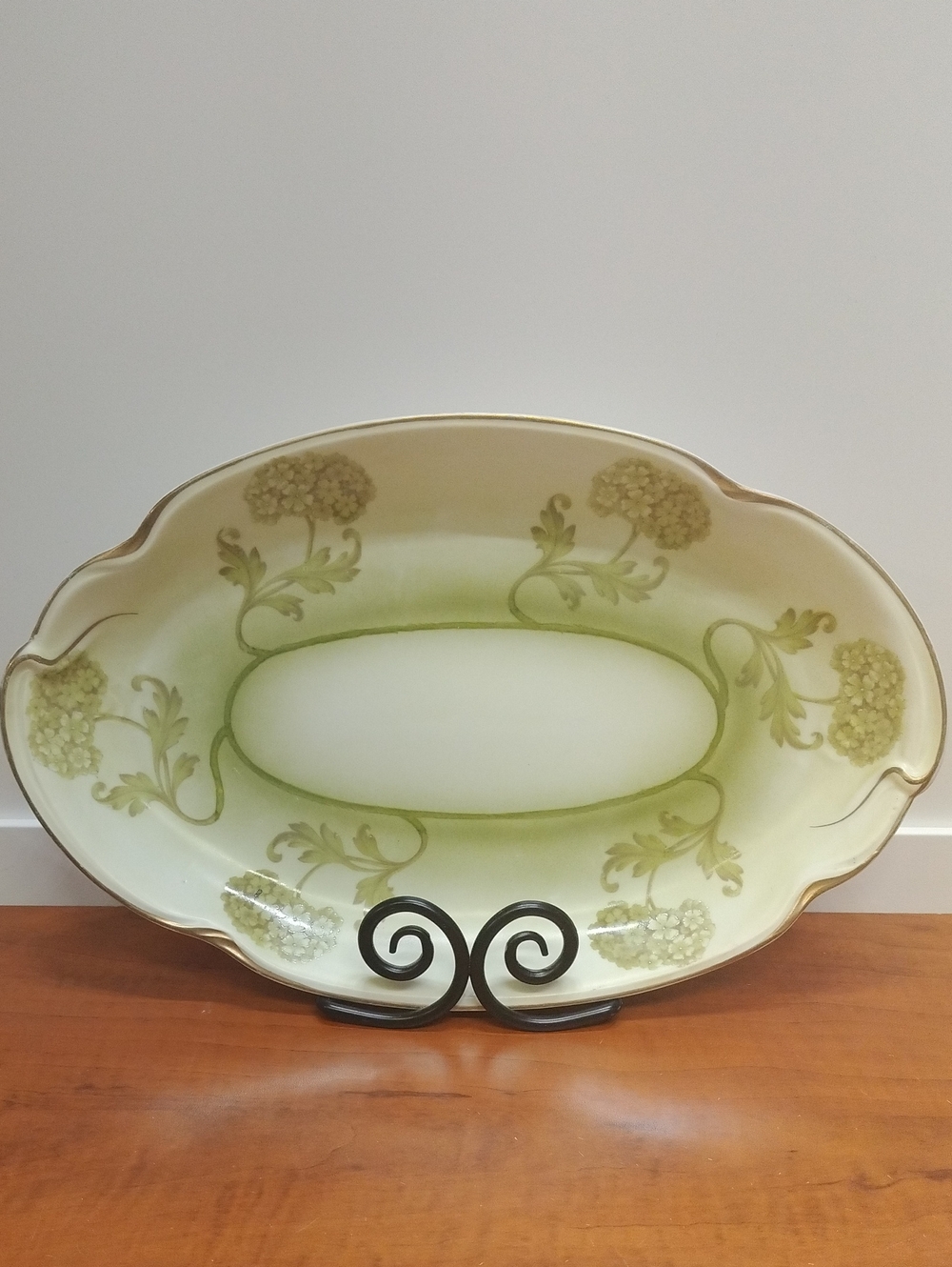 J&C Bavaria, Louise Pattern Hand Painted Serving Plate Made in Germany 14.5x9"